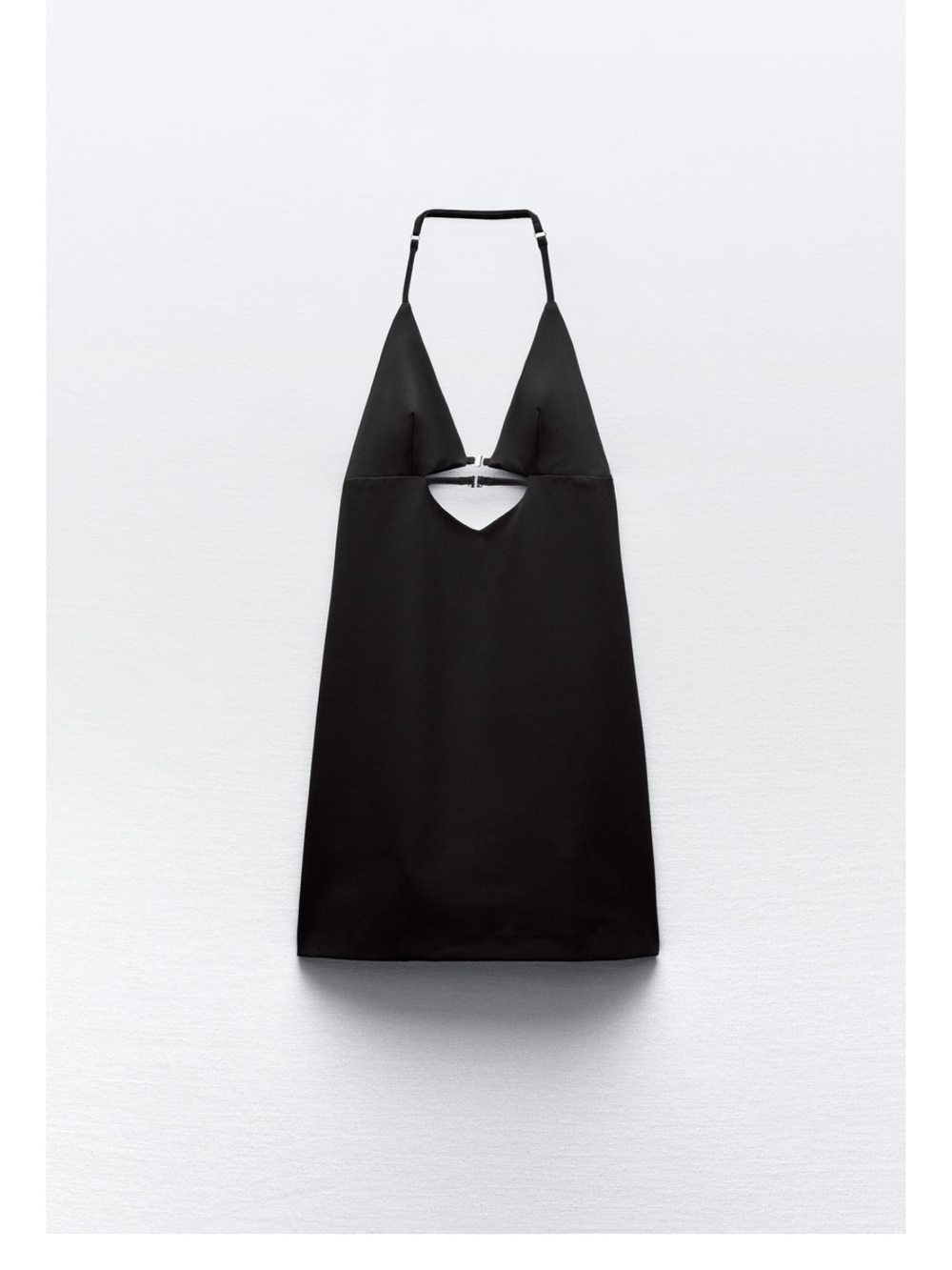 Zara Black Halter Mini Dress with Cutout